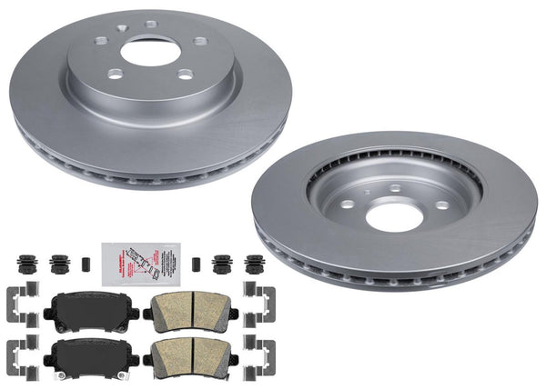 Rear Rotors & Ceramic Brake Pads For Chevrolet Malibu 13-16 with 315MM