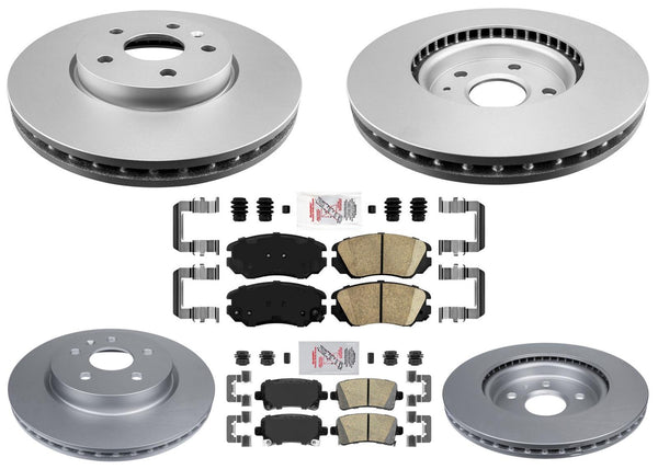 321MM Front Rotors 315MM Rear Rotors & Brake Pads For Chevrolet Malibu 13-16