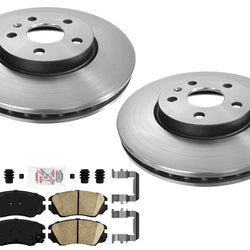 321MM Front Rotors with AME Ceramic Brake Pads For Chevrolet Malibu 13-16