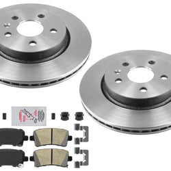 315MM Rear Rotors & Ceramic Disc Brake Pads For Chevrolet Malibu 13-16