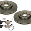 288MM Front Disc Brake Rotors Semi Metallic Pads Sensor for Audi A4 96-2006