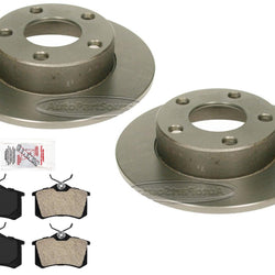 Rear Disc Brake Rotors Semi Metallic Brake Pads for Audi A4 Quattro 1996-2001