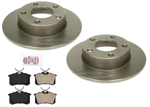 Rear Disc Brake Rotors Semi Metallic Brake Pads for Audi A4 Quattro 1996-2001