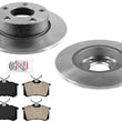 Rear Disc Brake Rotors Semi Metallic Brake Pads for Audi A6 Quattro 98-04 255MM