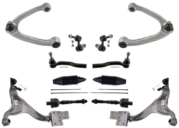 F Upp Lower Control Arms w/ Ball Joints for Infiniti EX35 08-12 All Wheel Drive