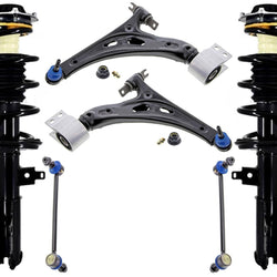 Front Complete Struts Lower Control Arms & Sway Bar Links For GMC Acadia 17-23