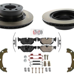 Rear Performance Disc Brake Rotors Brake Metallic Pads for BMW 128i 2008-2011