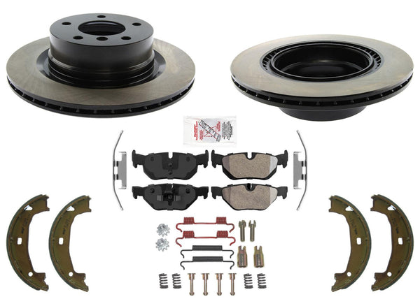 Rear Performance Disc Brake Rotors Brake Metallic Pads for BMW 128i 2008-2011
