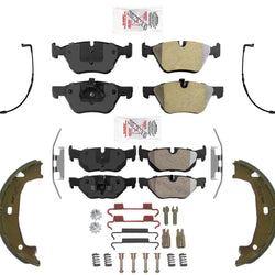 AME Disc Brake Pads Parking Brake Shoes for BMW 128i 2008 2009 2010 2011