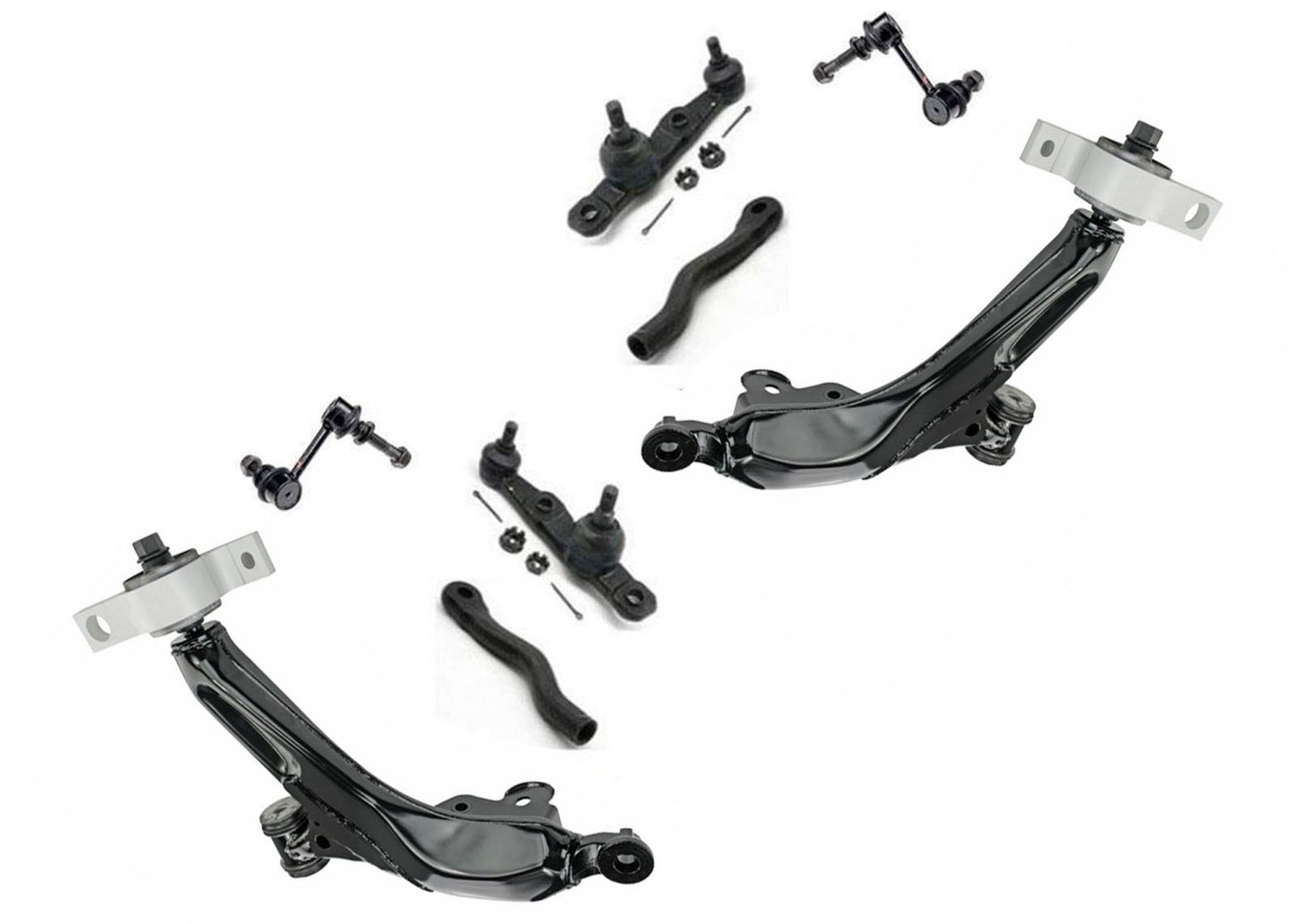 8 Pcs Kit Control Arms Links Tie Rods for Lexus IS250 GS300 GS350 GS460 GS450H