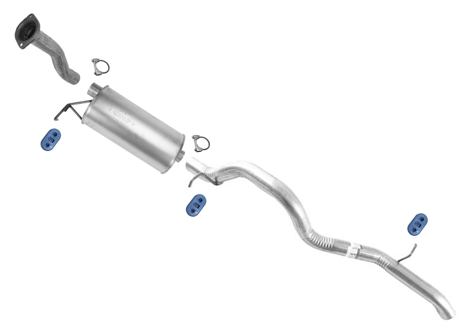 04-06 Colorado Canyon Reg Ext Cab Muffler Pipe Exhaust System 52321 21481 55362