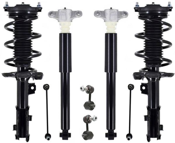 Front Struts Rear Complete Shocks & Links For Elantra Sport 17-19 Turbo Korean