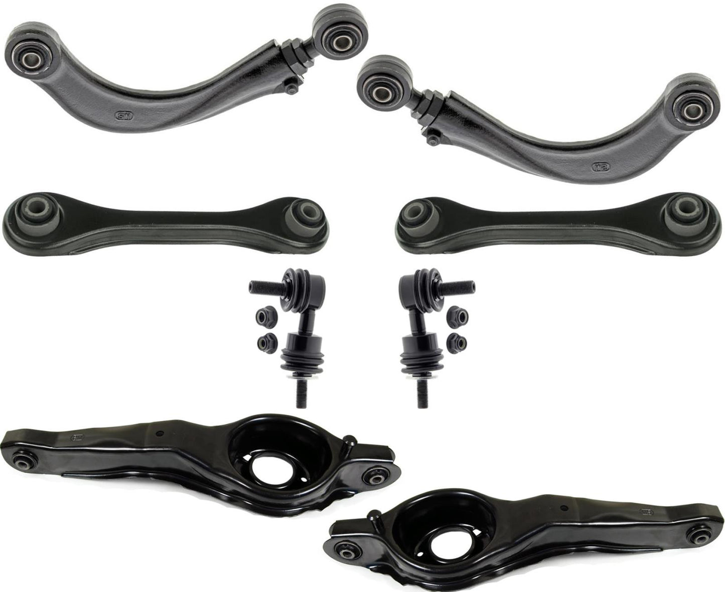 Mevotech Rear Upper & Lower Control Arms & Links For Mazda 3 MazdaSpeed 07-2013