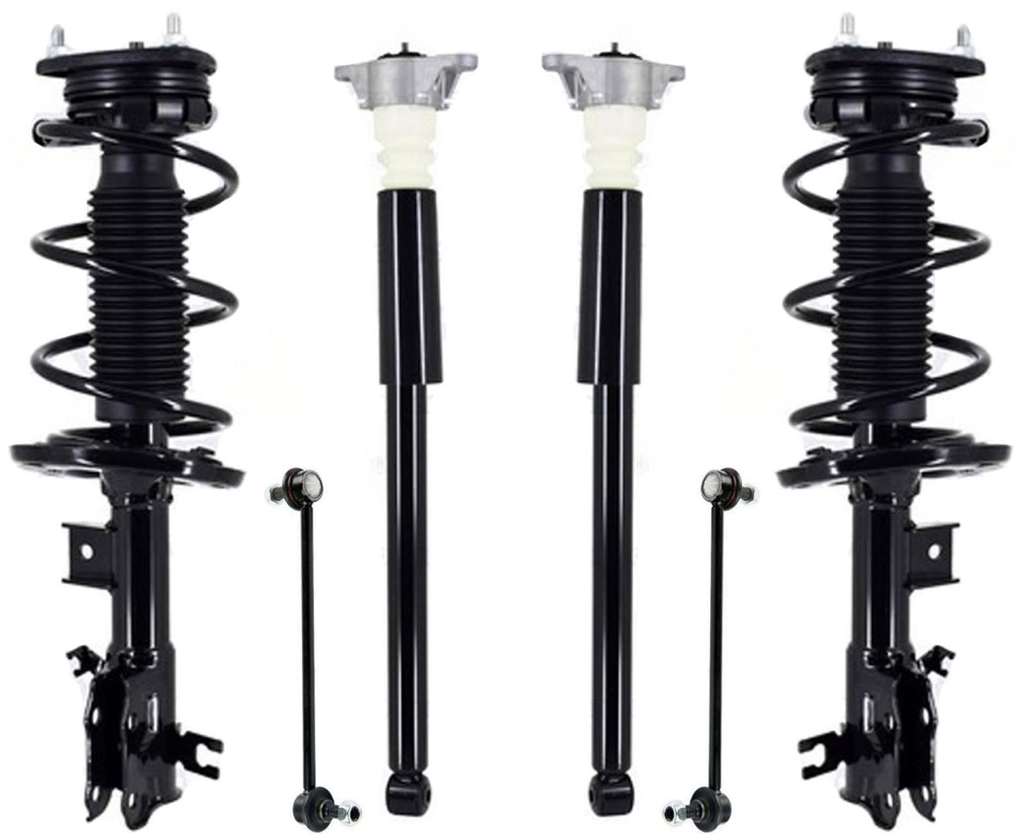 Front Complete Struts Sway Bar Links & Rear Shocks For Toyota Yaris 2019-2020