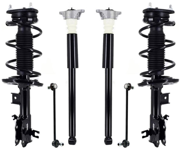 Front Complete Struts Sway Bar Links & Rear Shocks For Toyota Yaris 2019-2020