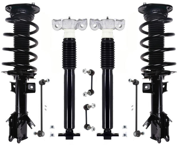 Front Complete Strut Rear Complete Shocks & Links For Ford Edge 2015-2021