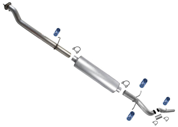 Flex Pipes Muffler Tail Pipe For Sierra 2500HD 6.0L 2011-17 W/ 167.7" Wheelbase