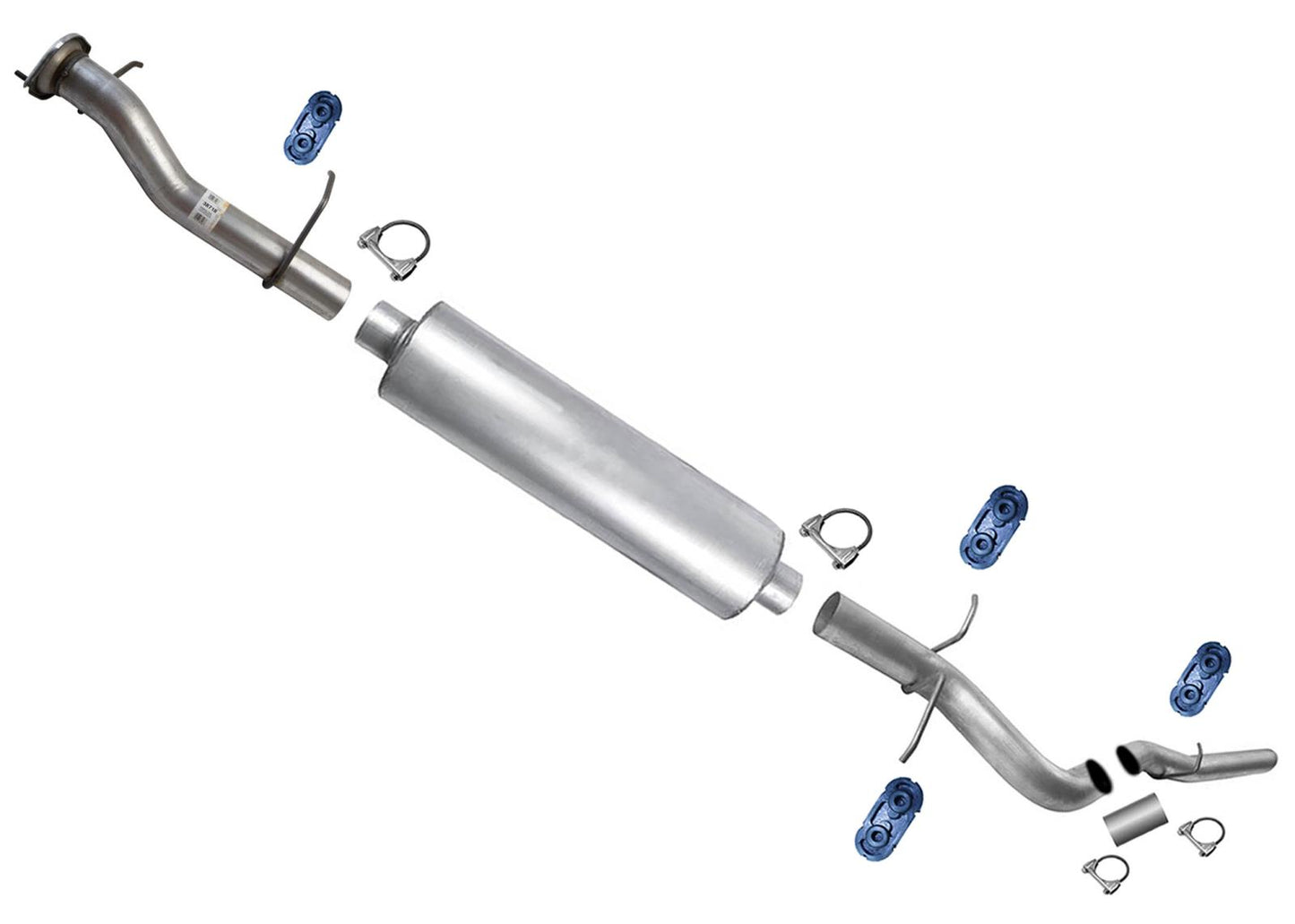 Tubo de escape de silenciador Flex Pipes para GMC Sierra 2500HD 6.0L 11-17 con distancia entre ejes de 144"