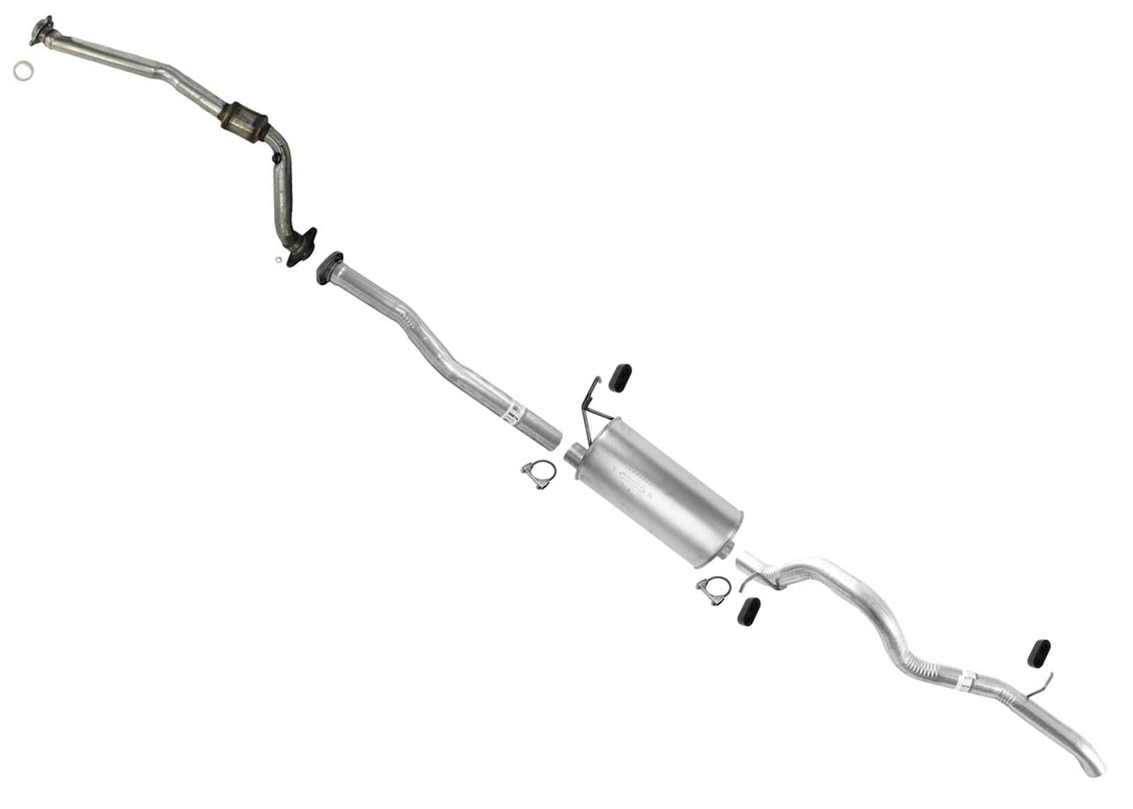 Muffler Exhaust Pipe System for Colorado 2004-2012 With 126 Inch Wheel Base