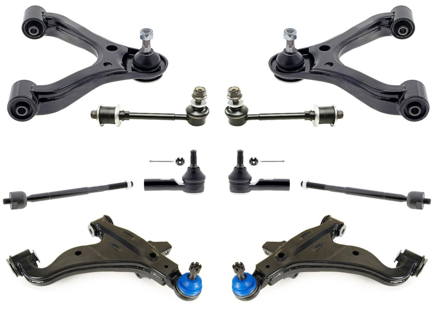 4 Control Arms Ball Joint Tie Rods Sway For Tacoma 05-15 5 Lug Rear Wheel Drive