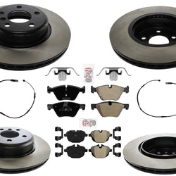 Frt & Rr Performance Carbon Disc Brake Rotors & Pads for BMW 528i xDrive 2012-16