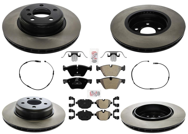Frt & Rr Performance Carbon Disc Brake Rotors & Pads for BMW 528i xDrive 2012-16