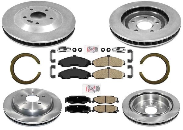 PRR Disc Brake Rotors AME Disc Brake Pads Parking for Chevrolet Corvette 97-04