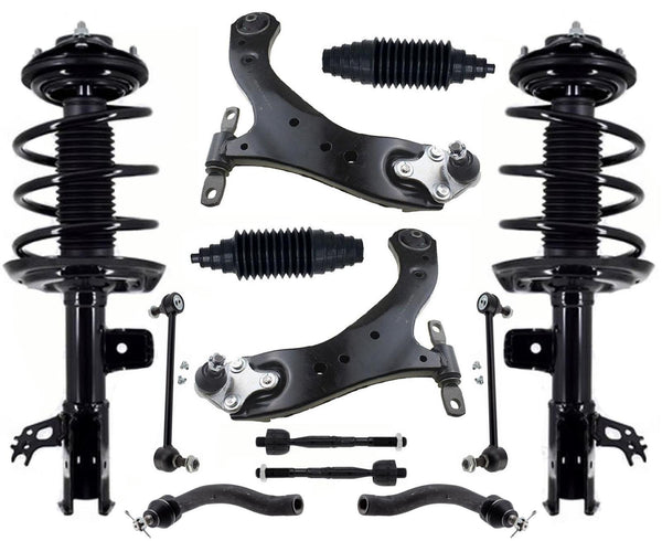 Front Struts Control Arms Tie Rods & Links For Camry XLE 18-23 Front Whel Drive