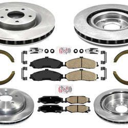 PRR Disc Brake Rotors AME Disc Brake Pads Parking for Chevrolet Corvette 05-13