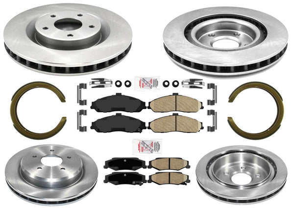 PRR Disc Brake Rotors AME Disc Brake Pads Parking for Chevrolet Corvette 05-13