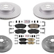 GEO Coated Disc Brake Rotors Brake Pads for Subaru Outback 2010-2014 3.6L