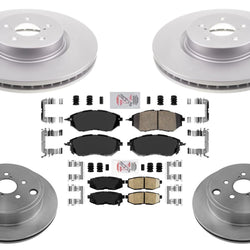 GEO Coated Disc Brake Rotors Brake Pads for Subaru Outback 2010-2014 3.6L