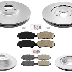 Front & Rear Brake Disc Rotors & Ceramic Pads For Nissan Maxima 2009-2018