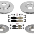 Front & Rear Disc Brake Rotors Ceramic Brake Pads Set for Mazda CX-5 2016-2018