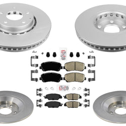 Front & Rear Disc Brake Rotors Ceramic Brake Pads Set for Mazda CX-5 2016-2018