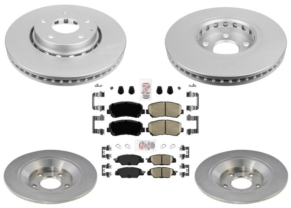 Front & Rear Disc Brake Rotors Ceramic Brake Pads Set for Mazda CX-5 2016-2018