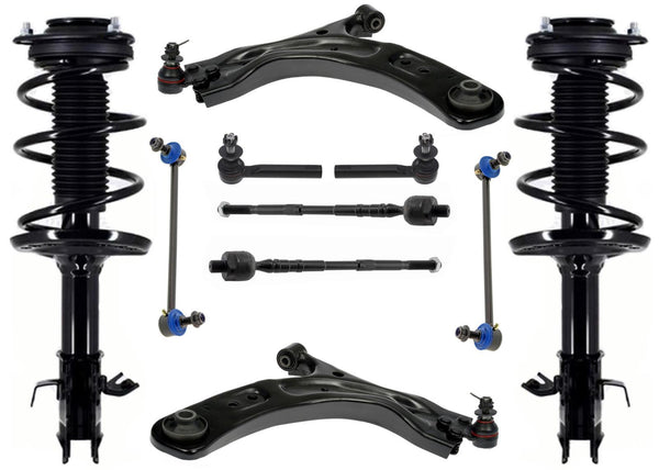 Front Complete Struts Control Arms Tie Rods & Links For Subaru Impreza 2017-2019