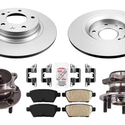 Disc Brake Rotors Pads & Rear Wheel Bearing and Hub Assembly for Mazda 6 09-13