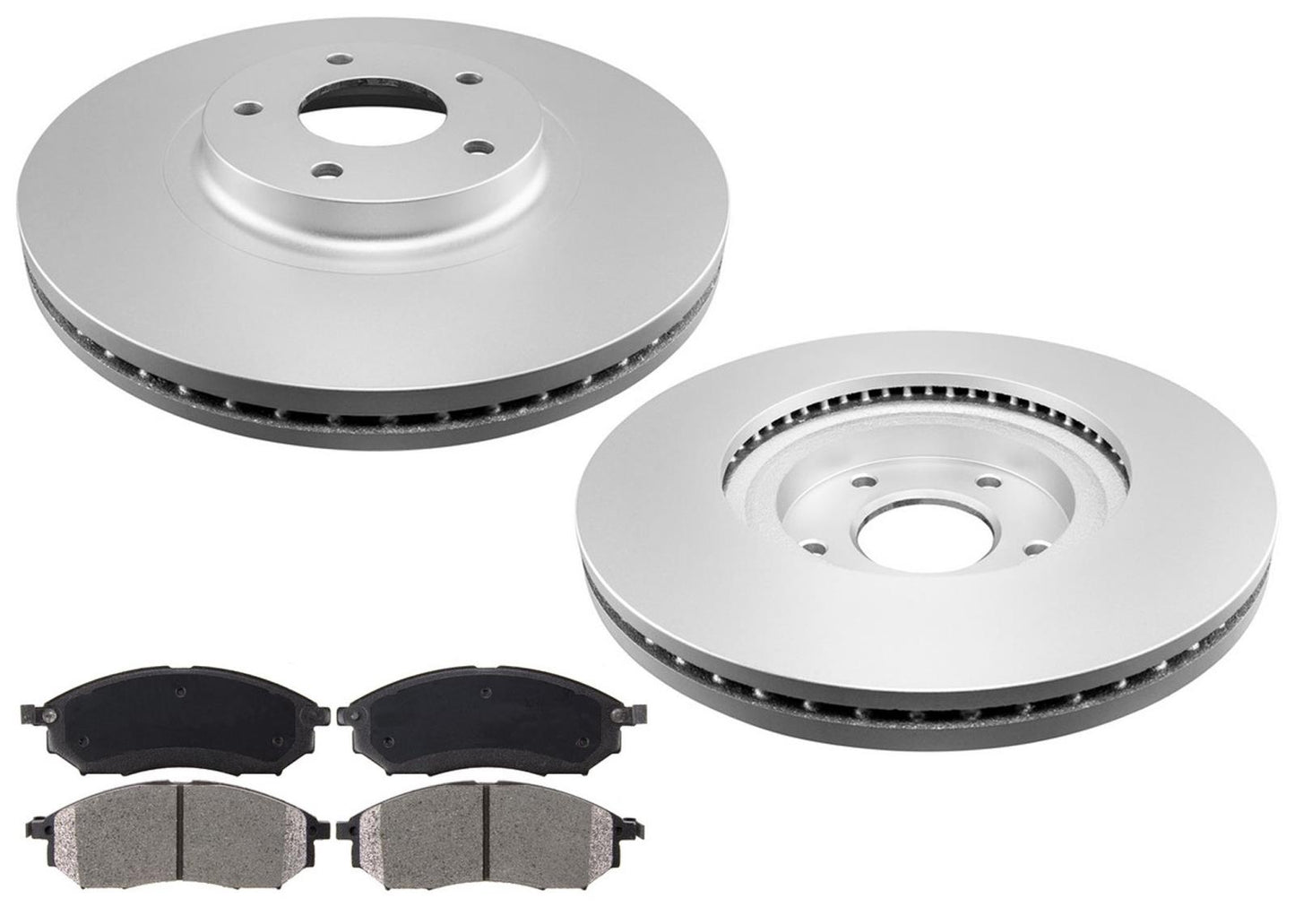 (2) Front Brake Rotors & Ceramic Pads Will Fit EX35 G35 RWD G37 M35 M45