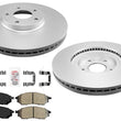 GEO Coated Front Brake Rotors OE Style Metallic Pads for Infiniti EX35 08 09 10