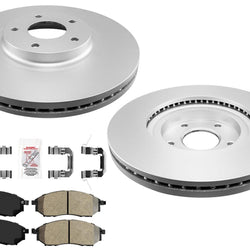 GEO Coated Front Brake Rotors OE Style Metallic Pads for Infiniti EX35 08 09 10