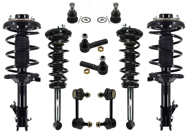 F & R Coil Spring Strut Mount Sway Bar Links For Nissan Maxima  2002 2003