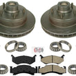 Front Brake Rotors & Pads Wheel Bearings & Seals for Dodge Ram Van 1500 1998-02