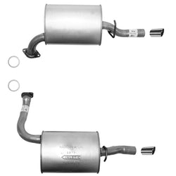 Dual Mufflers For Mazda 6 03-08 2.3L FWD Natural Aspir Mazda 6 03-08 3.0L Sedan