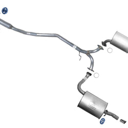 Exhaust System Resonator Dual Mufflers For Mazda 6 03-08 2.3L FWD Natural Aspir