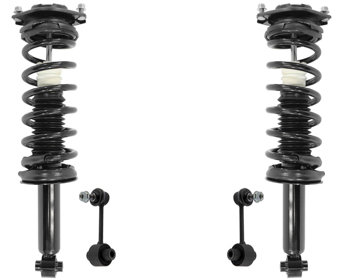 Rear Complete Struts W/ Coil Spring Assembly & Links For Subaru Forester 14-16