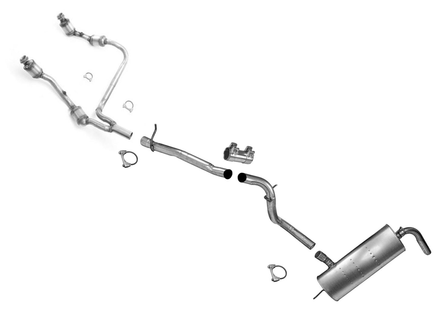 California New York Catalytic Converter Exhaust System For 07-09 Wrangler 2Door