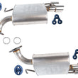 Left And Right Rear Dual Mufflers for Toyota Camry XSE 2018 2019 2020 2021 2022