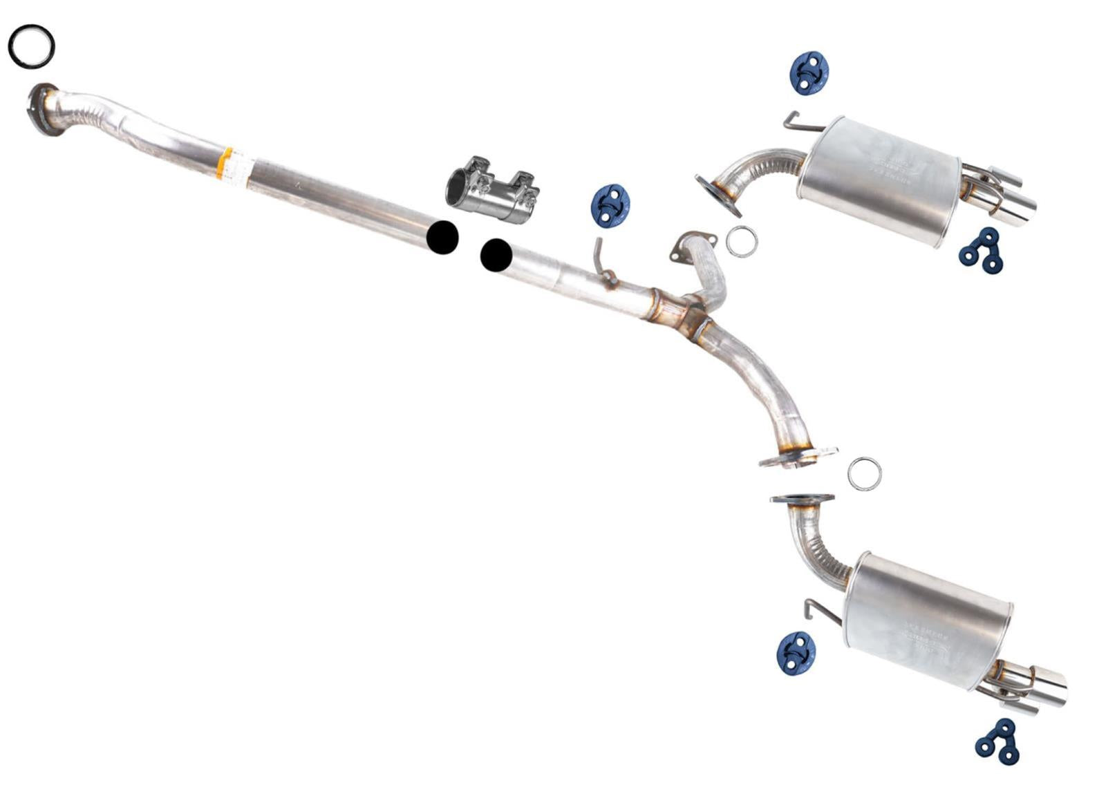 Dual Muffler Exhaust System Pipes for Toyota Camry XSE 2018 2019 2020 2021 2022