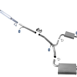 Catalytic Converter Pipe Dual Exhaust Mufflers For Ford Explorer 16-19 2.3 Turbo